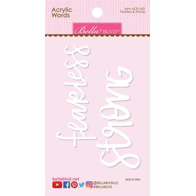 Bella BLVD Cooper Embellishment Acrylic Words - Fearless & Strong